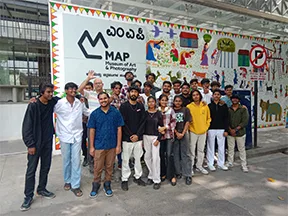 IIFA students at the Museum of Art and Photography, Bangalore
