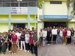 IIFA fashion design students at a silk weaving workshop in Mysuru