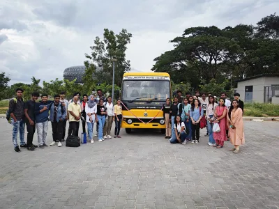 IIFA students at the vintage transport museum in Mysuru