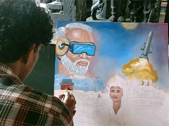 IIFA students at the visual arts department of Bangalore University